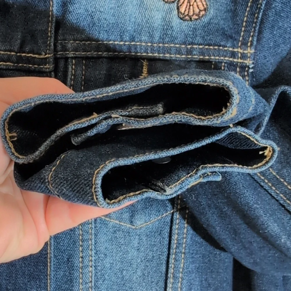Soho Blue Kids Size Medium 10/12 Blue Denim Western Jean Jacket Full Button Down